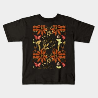 Retro Vintage 2 Butterfly Kids T-Shirt